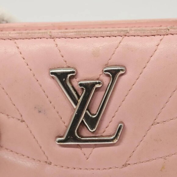 LOUIS VUITTON New Wave Zipto Compact Wallet Leather Pink M63791 LV Auth - Picture 11 of 13